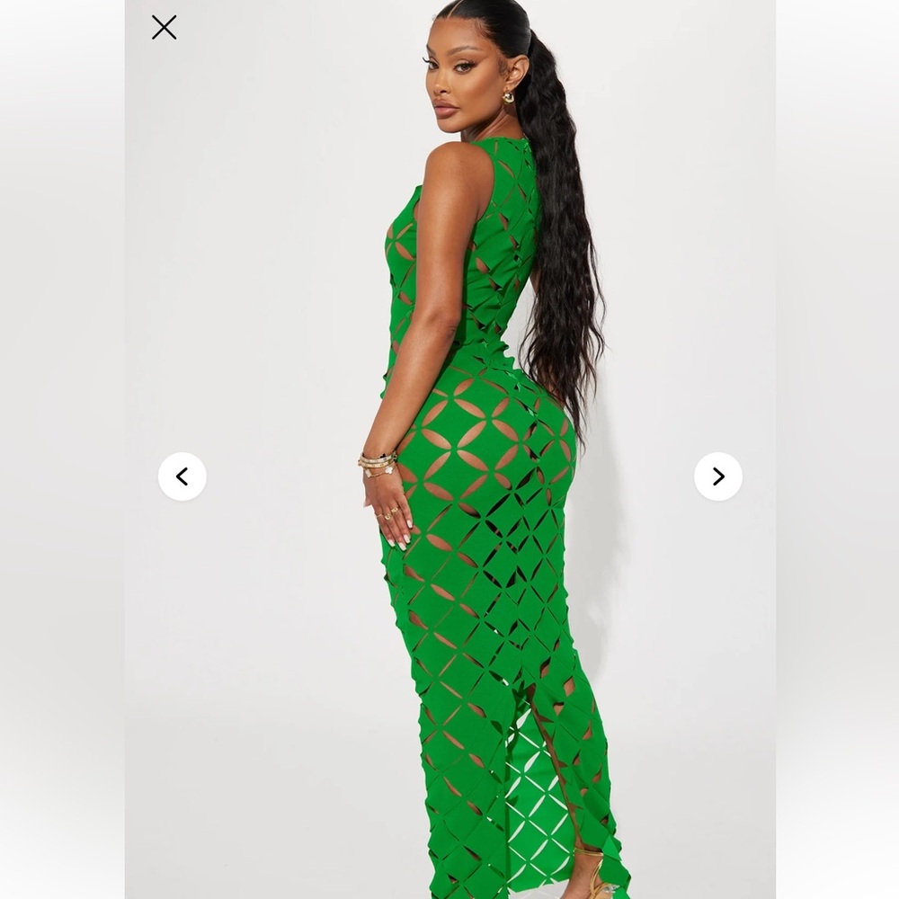 On Running Vivid Green Cutout Backless Maxi Gown - Picture 3 of 6